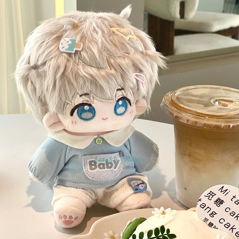 20cm Anime Love And Deepspace Xavier Rafayel Zayne Sylus Plush Doll Cotton Body Change Clothes Outfit Stuffed Toy Cosplay Gift