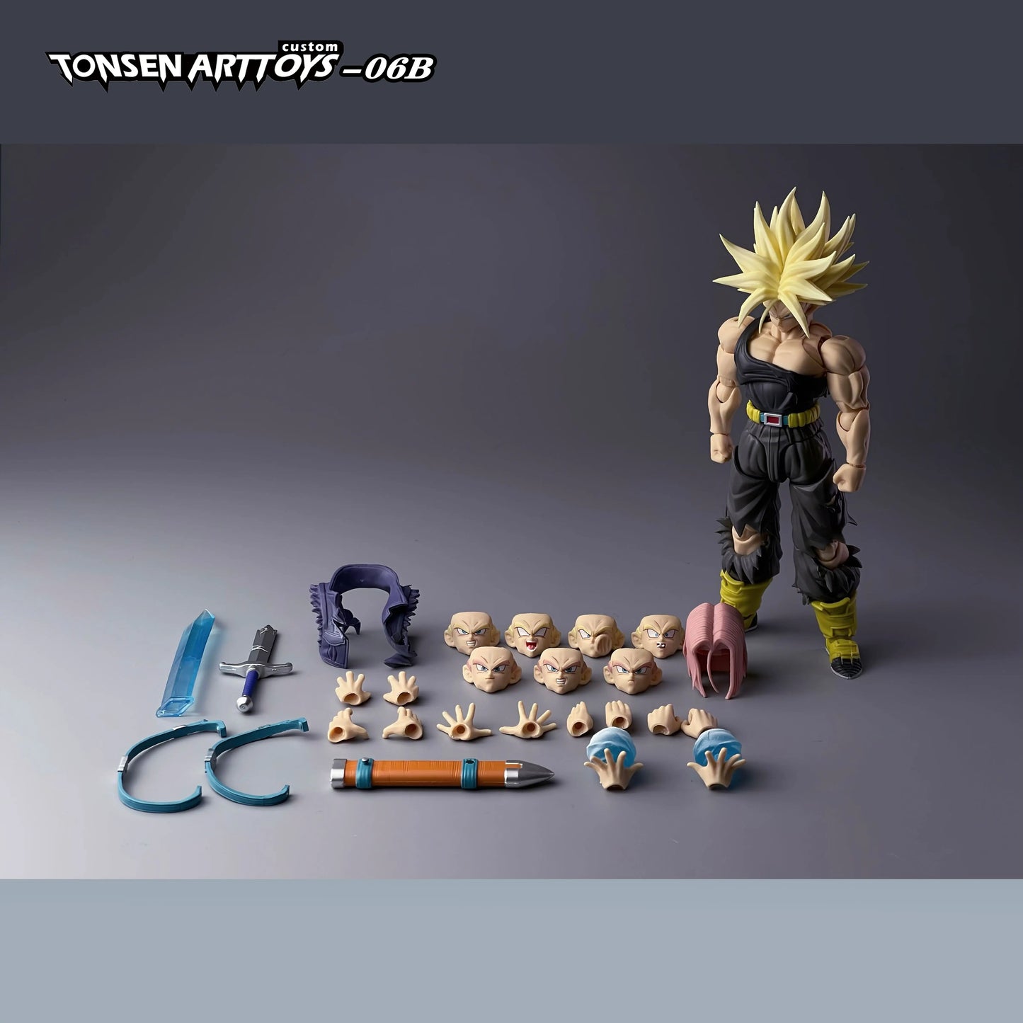 Dragon Ball Z Tonsenarttoys figurine SHF Super Saiyan SSJ SSJ2 Trunks Majin Buu Kid Buutenks Custom Accessories Action Figures