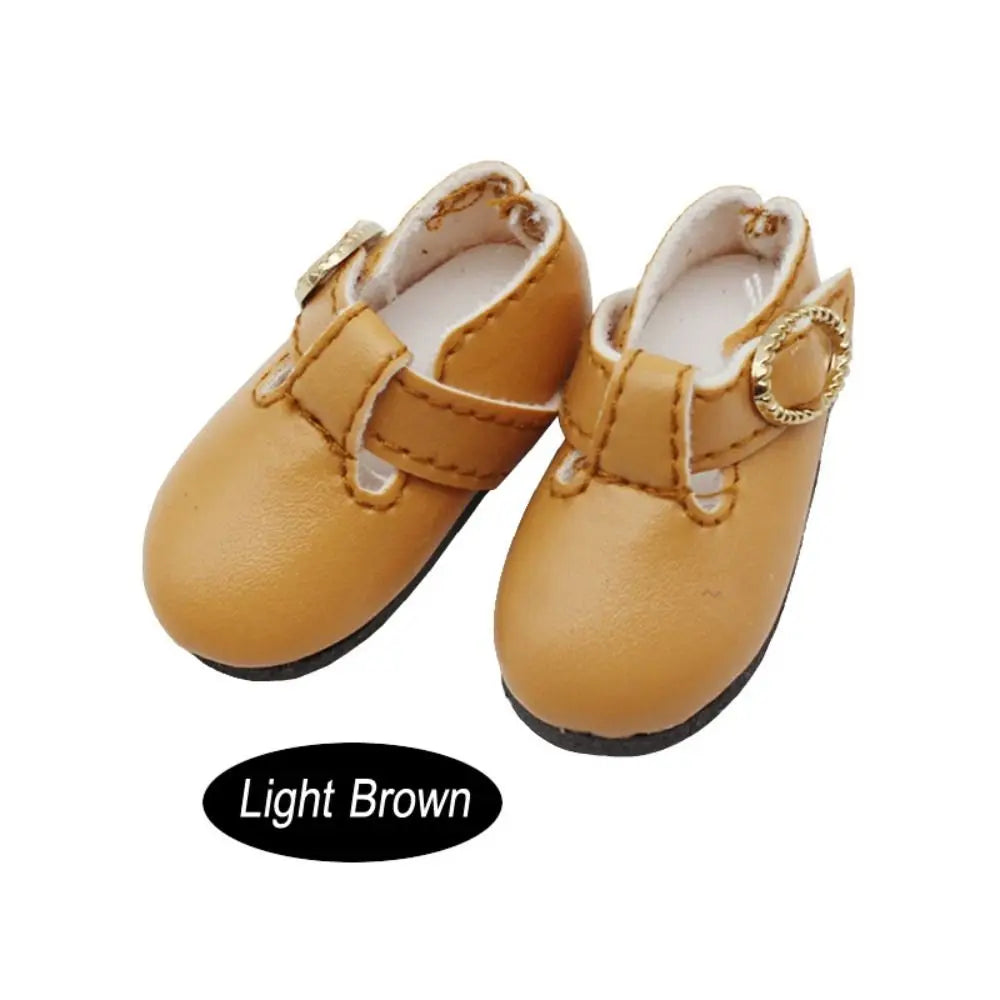 PU Leather 4.6cm Colorful Shiny Sneakers Shoes Doll 1 Pair Doll PU Leather Shoes Cute Mini Leather Boots Kids Gifts