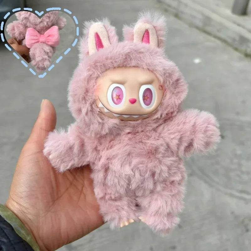 2025 Hot Sale Blind Box Replica Monster Labubu Series Pink Zimomo Handmade Doll Pendent Cute Desktop Ornaments Toy Birthday Gift