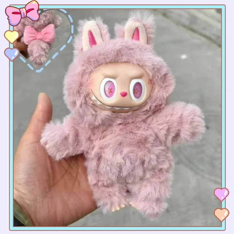 2025 Hot Sale Blind Box Replica Monster Labubu Series Pink Zimomo Handmade Doll Pendent Cute Desktop Ornaments Toy Birthday Gift