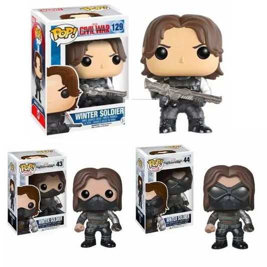 Funko Movies Super Heroes Captain America Winter Soldier 43# 44# 129#  Action Vinyl Figure Model Toys For Children Birthday Gift