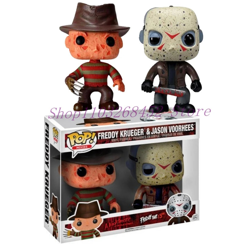 New Funko Pop Jason 01 Limit Voorhees Freddy 02 Glows 03 Michael Myers 622 202 Jason 361 611 Freddy&jason 2 Action Figure Toys