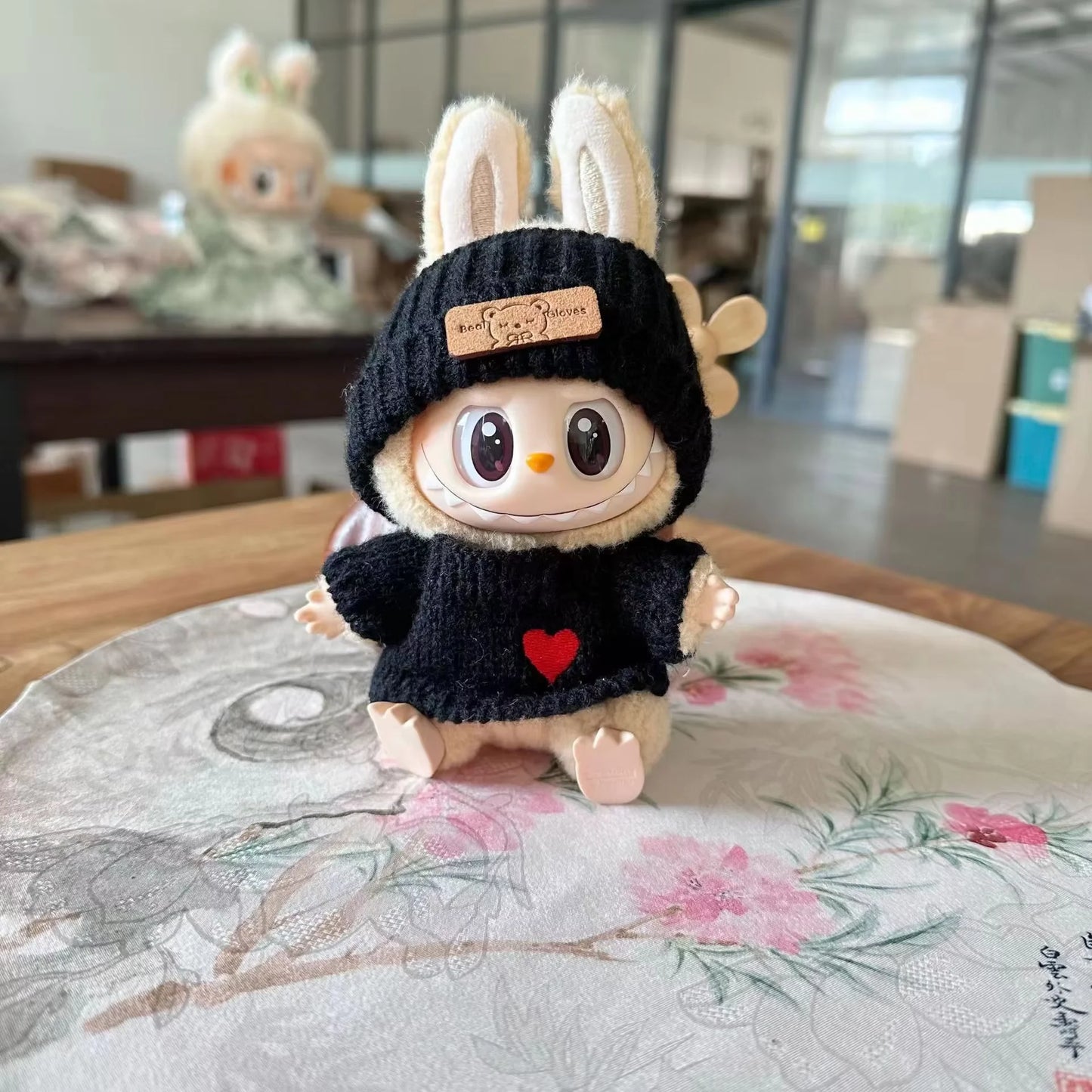 17cm Labubu I II Idol Dolls Cute Mini Plush Doll'S Clothes Korea Kpop Exo Idol Dolls Overalls Clothing DIY Accessories Gifts