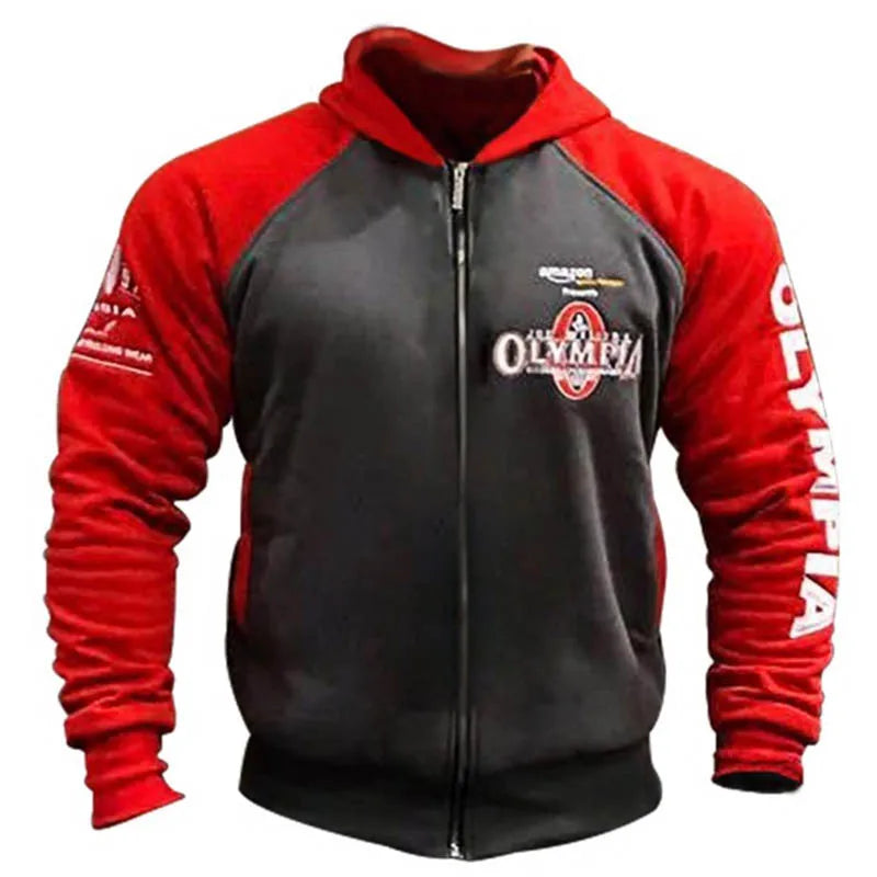 2019 new OLYMPIA Mens zipper Hoodies Fashion Casual male gyms fitness Bodybuilding cotton Sweatshirt sportswear Brand top coat