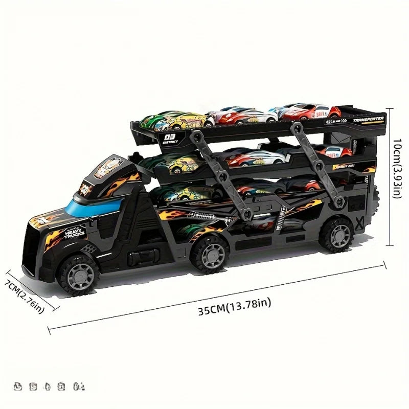 Children's Simulated Special Police Toy Car，Send 6 Car，Halloween and Christmas Gifts for Boys and Girls