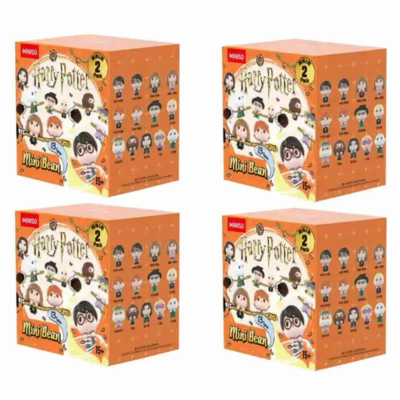 Miniso Harry Potter Mini Bean Blind Bag Lying Posture Cute Desktop Ornament Anime Figure Doll Model Cartoon Decor Cute Toys Gift