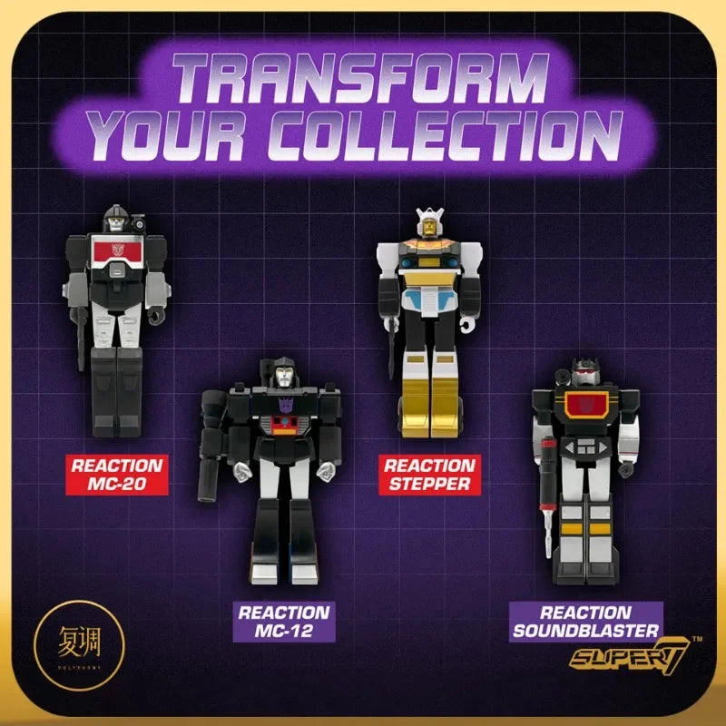 In Stock Super7 Transformers Black Friday Limited 3.75 Inch Reaction Figure Gift Collection Toy