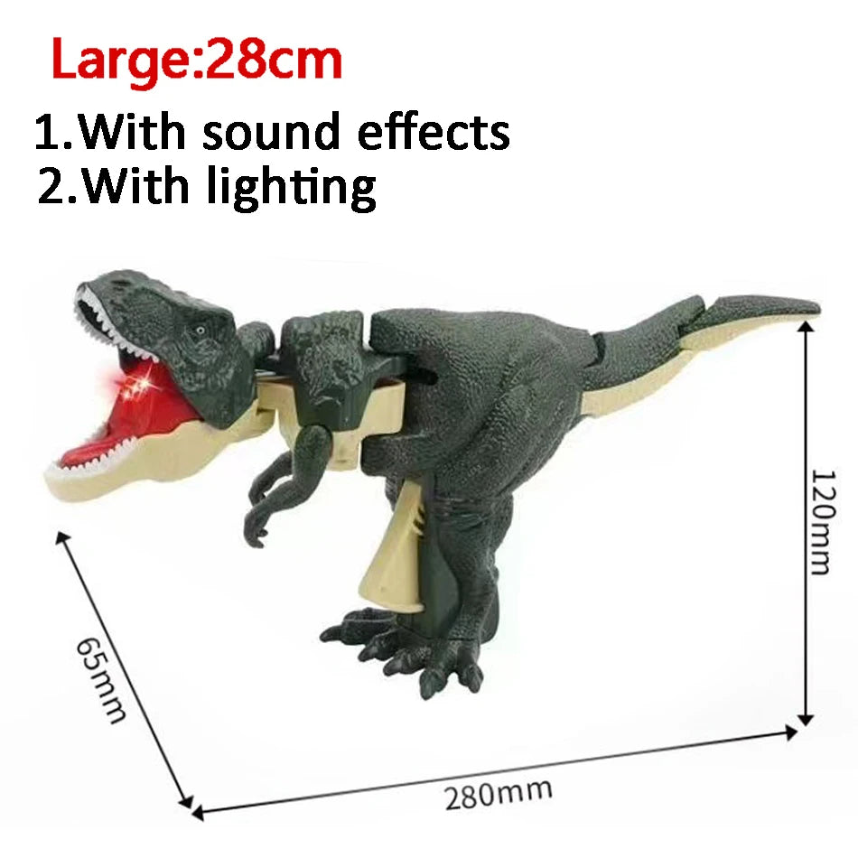 Dinosaur Zazaza Children Hand Press Automatic Swing Bite Simulation Model Tyrannosaurus Rex Dinosaur Toys for Kids Chrismas Gift