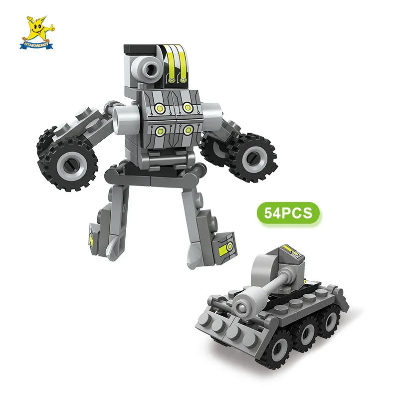 Transformable Robot Series Building Blocks - 2-in-1 Twist Egg Puzzle, Perfect for Kids' Creative Play