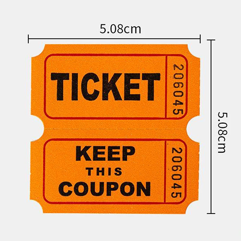 100 Pcs Raffle Tickets For Classroom Lottery Roll Of Single Paper Labels Drink Events Raffle Tickets Celebration Event Tickets