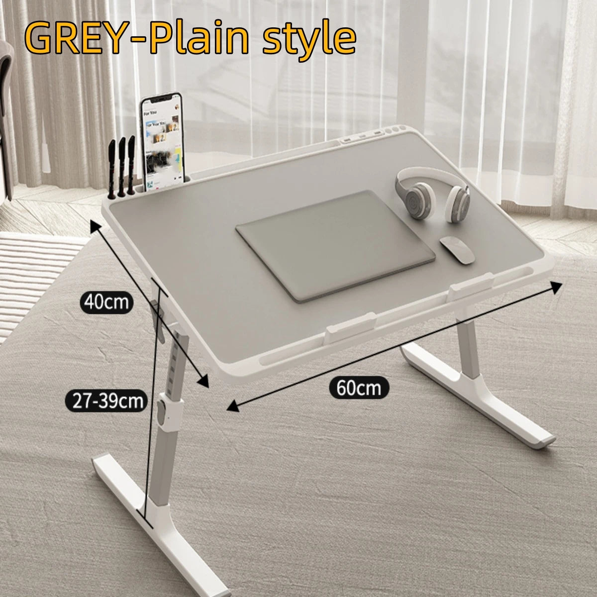 Laptop Bed Tray Table, Adjustable Laptop Bed Table,Portable Standing Desk with Storage Drawer,Foldable Lap Tablet Table for Sofa