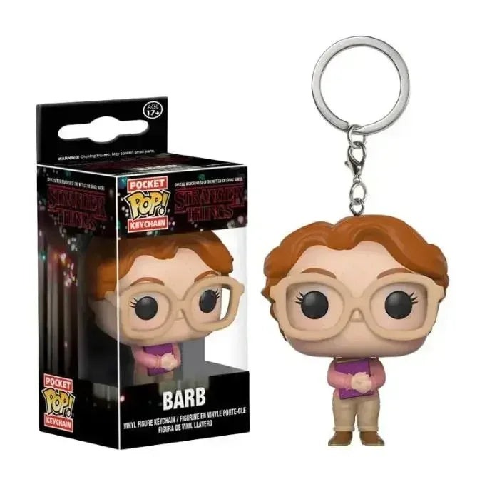 Minimum price Funko POP NEW Arrive  Keychain ELEVEN Demogorgon DUSTIN Barb Steve Robin  Keychain Toy Vinyl Figure Model Kid Toys