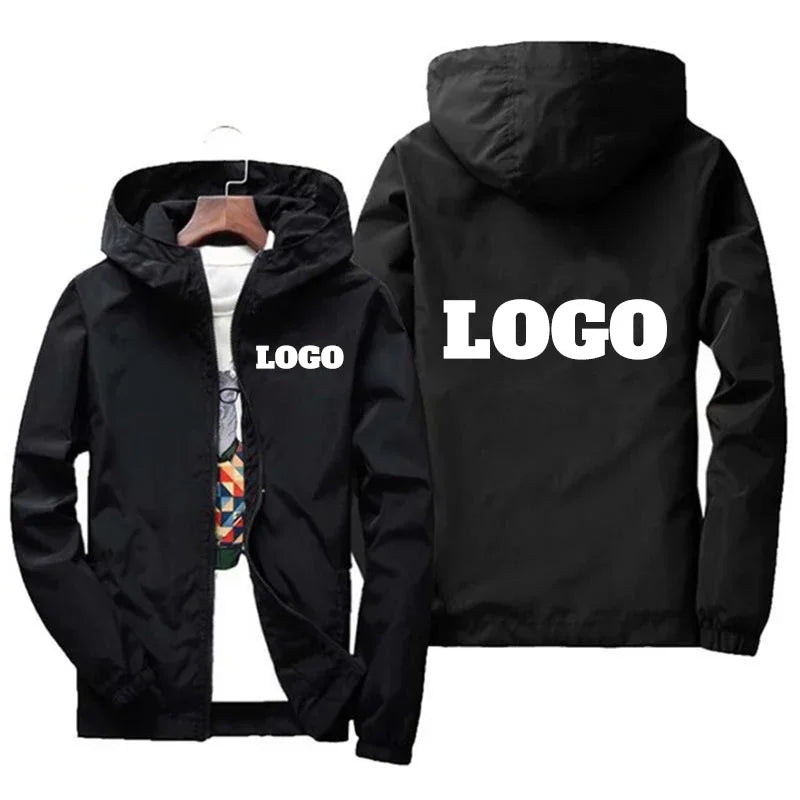 Custom Brand Logo Autumn Jacket Men Waterproof Warm Windbreaker Casual Clothing Big Size 6Xl Men Green Black Red Jacket Outdoor