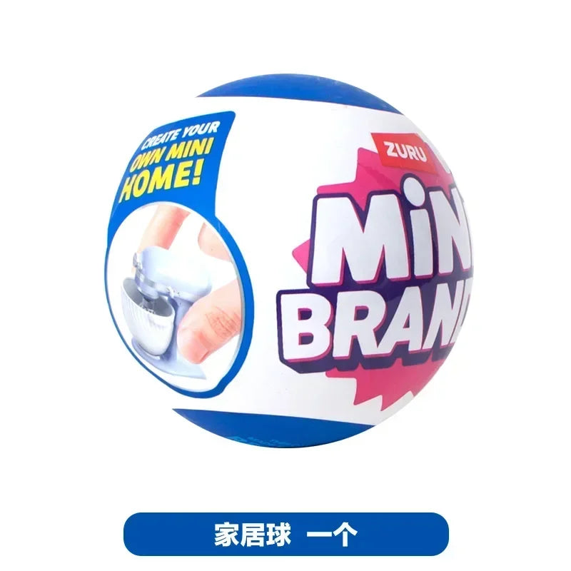 Mini Brands Supermarket Shopping Scene Toy Ball Mystery Blind Box Disney Princess IronMaln Spiderman Collectible Toys