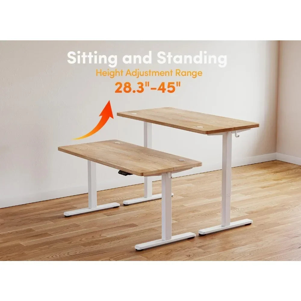 Standing Desk with Electric Height Adjustable, Telescopic Height Adjustment, Office Table