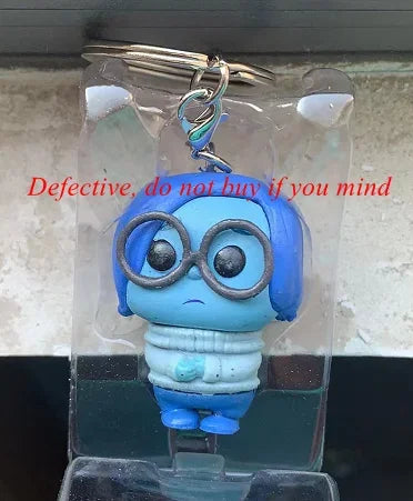 Funko pop pocket INSIDE OUT SADNESS Pocket swag style Keychain Toy Action Toy Figures Keyring Doll Car Bag Key Chain Pendant Toy