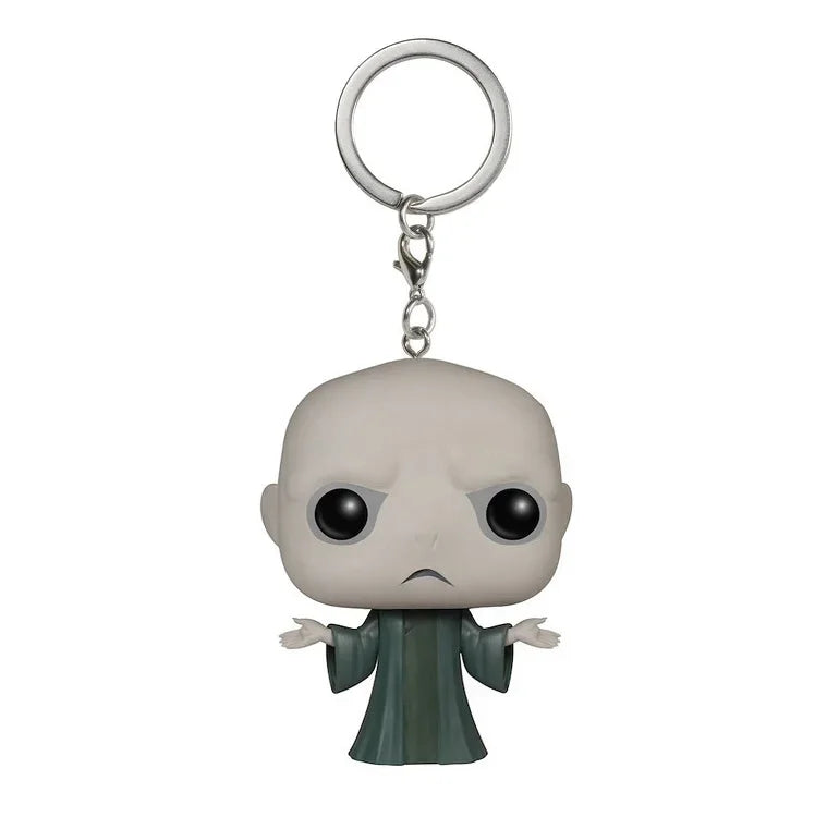 FUNKO Keychains all Albuses Dumbledorer Ron Granger Dobby LORD VOLDEMORT Vinyl Action Figure Toys Bobble Head Keychain