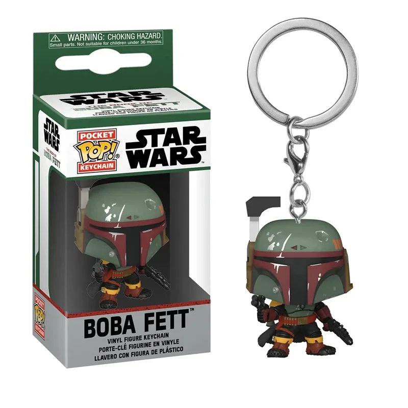 27 styles FUNKO Keychains Star-wars Baby Yoda Keychain Toy Boba Feit ig-11 the Mandalorian Darth Vader Stromtrooper Keyrings