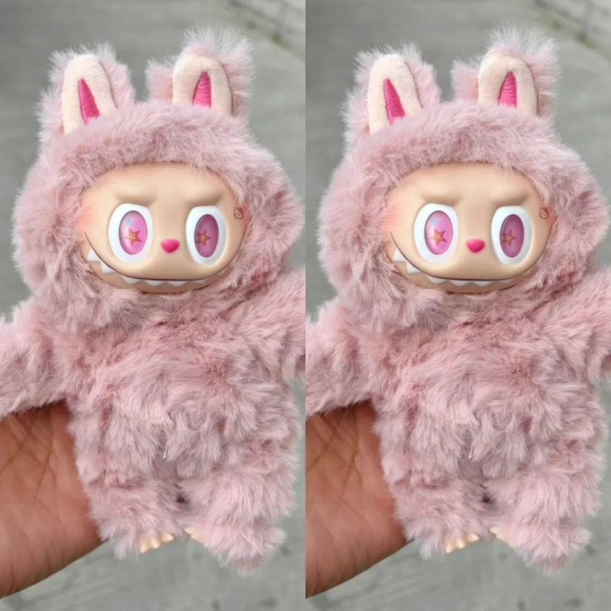 2025 Hot Sale Blind Box Replica Monster Labubu Series Pink Zimomo Handmade Doll Pendent Cute Desktop Ornaments Toy Birthday Gift