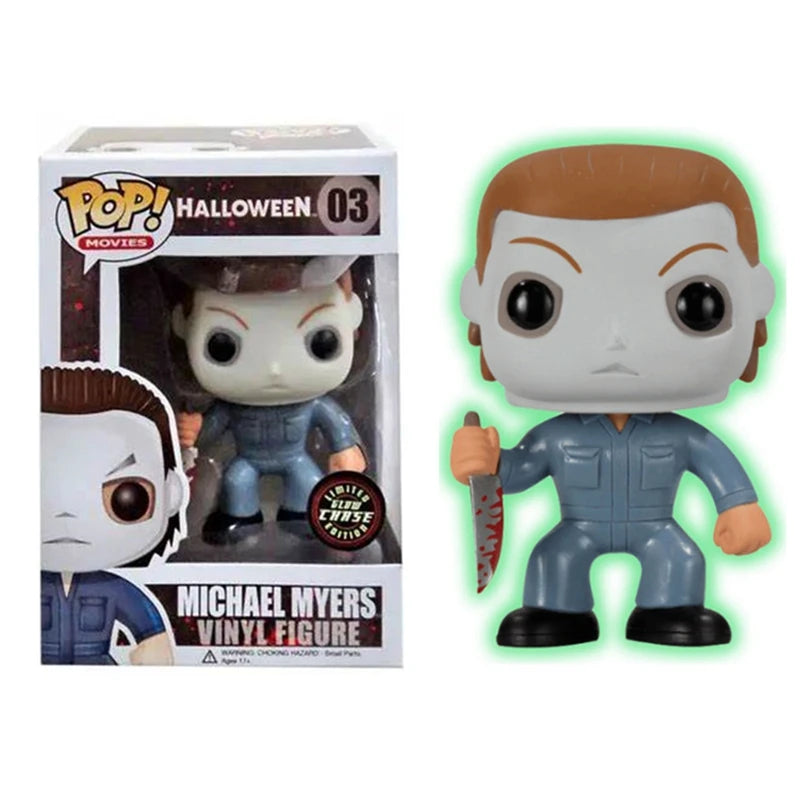 New Funko Pop Jason 01 Limit Voorhees Freddy 02 Glows 03 Michael Myers 622 202 Jason 361 611 Freddy&jason 2 Action Figure Toys