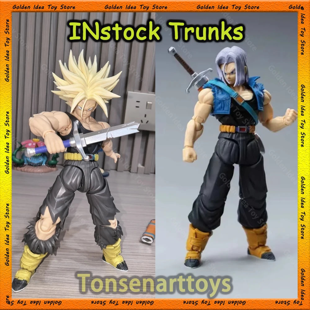 Dragon Ball Z Tonsenarttoys figurine SHF Super Saiyan SSJ SSJ2 Trunks Majin Buu Kid Buutenks Custom Accessories Action Figures