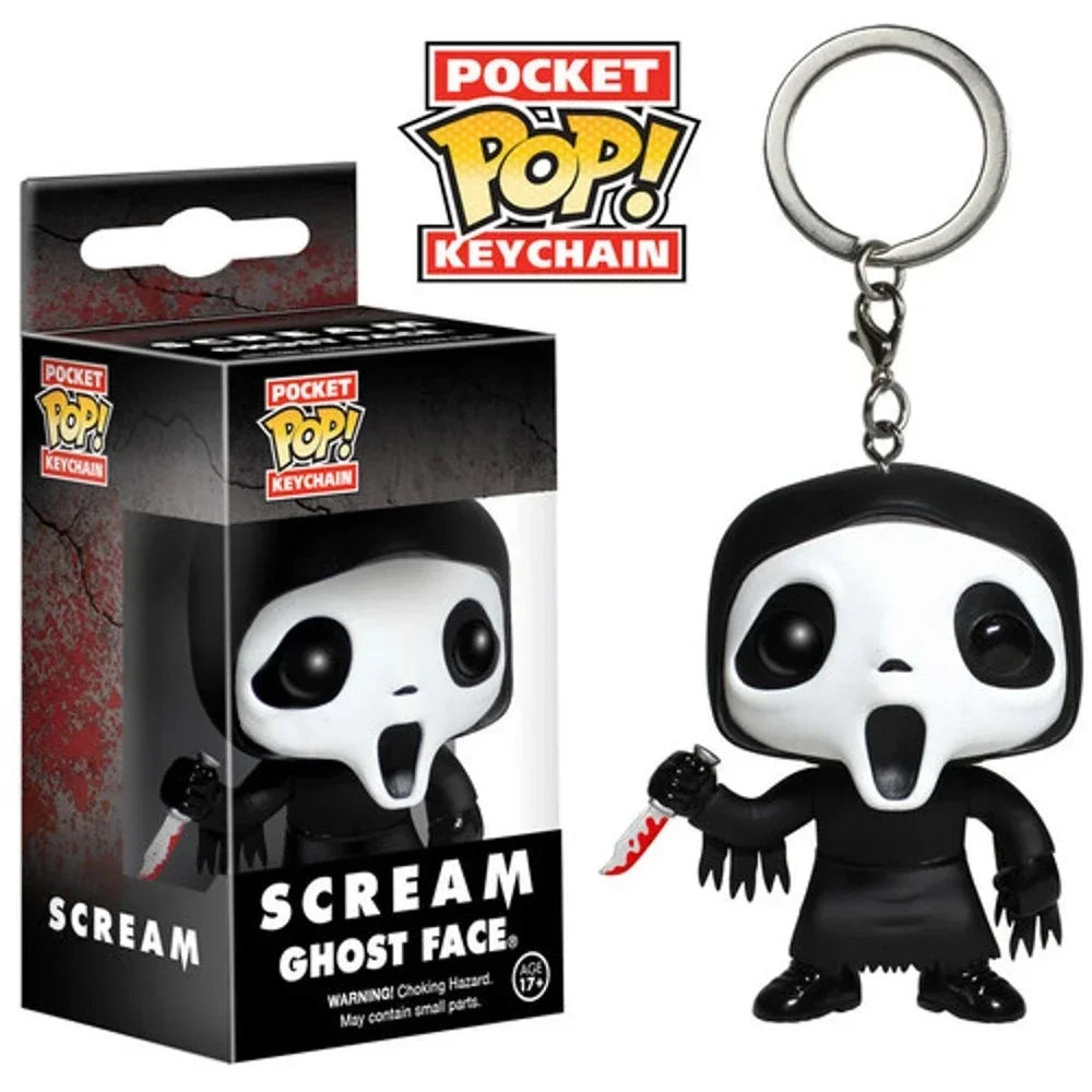 NEWest FUNKO Pocket Keychains joker series harley quinn Roller skating PENNYWISE chucky joker keychains Action Figure Toys