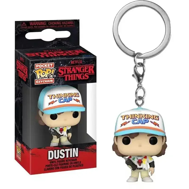 Minimum price Funko POP NEW Arrive  Keychain ELEVEN Demogorgon DUSTIN Barb Steve Robin  Keychain Toy Vinyl Figure Model Kid Toys