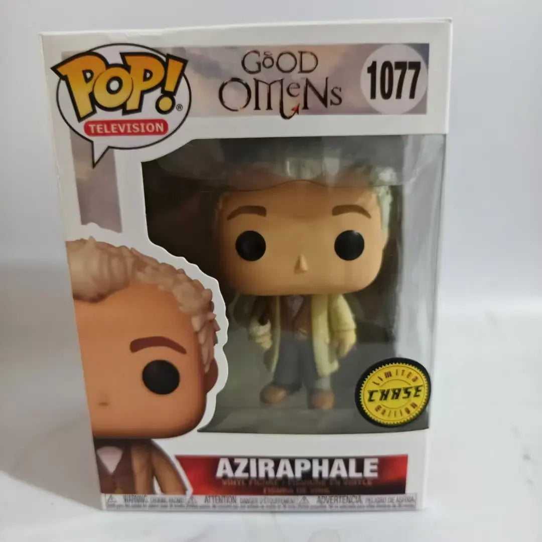 New Arrival Funko Pop! Good Omens Aziraphale Con Libro #1077 Crowley #1078 Vinyl Action Figures Toys for Birthday Best Gift