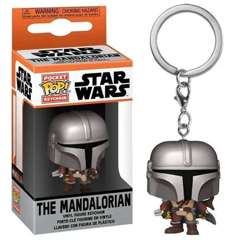 27 styles FUNKO Keychains Star-wars Baby Yoda Keychain Toy Boba Feit ig-11 the Mandalorian Darth Vader Stromtrooper Keyrings