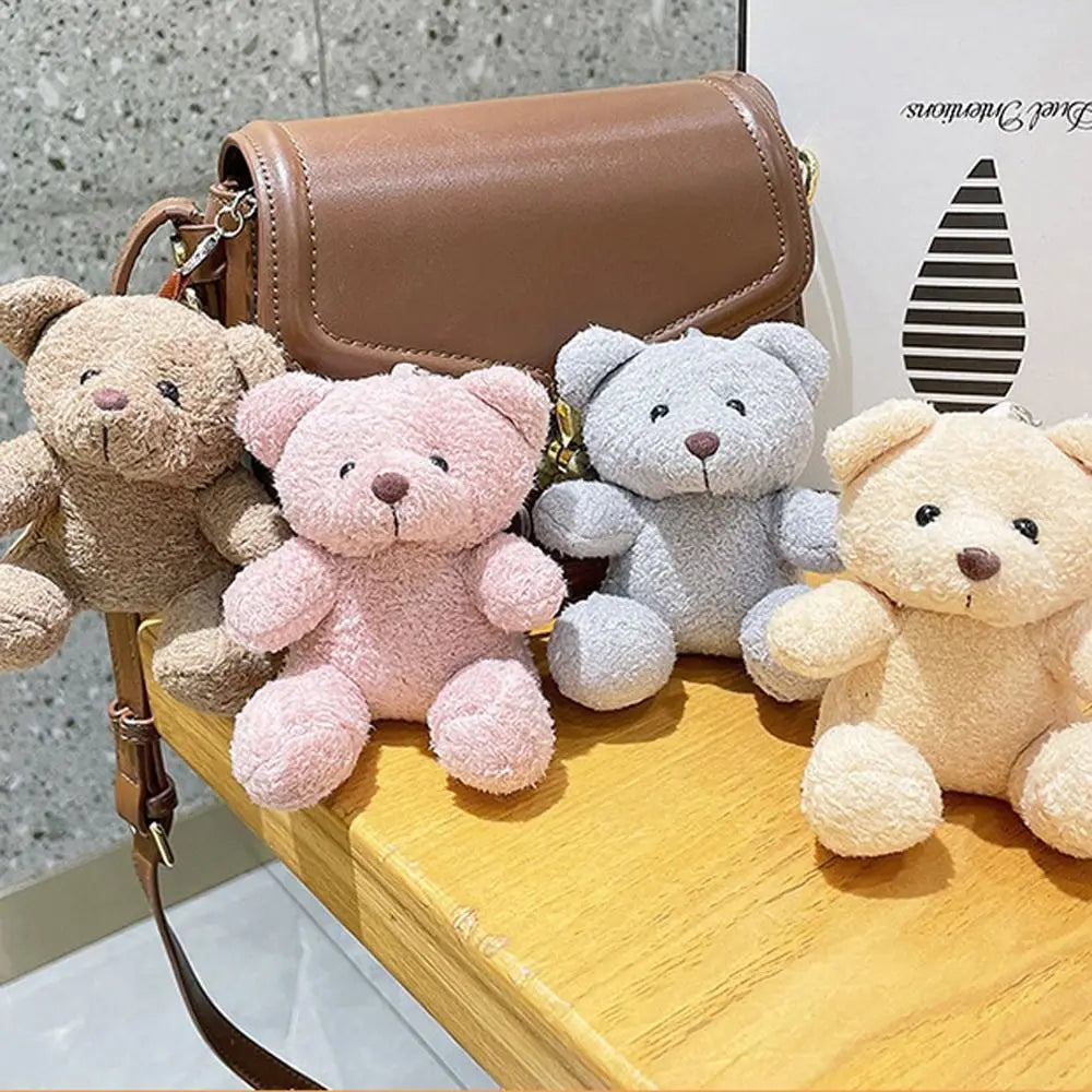 Plush Bear Doll Key Chain Cute Doll Pendant Bag Pendant Instagram Accessories Couple Key Chain Children Gift Jewelry