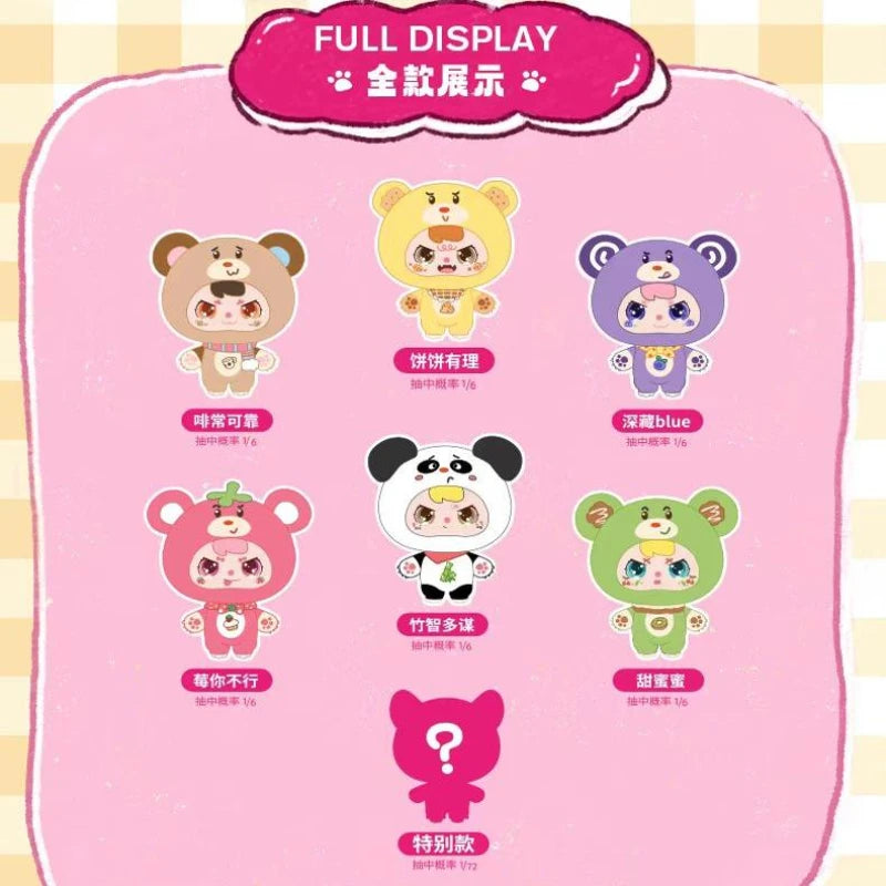 Bear Club Baby Three Cute Lovely Doll Toy Blind Box Bag Bendants Ornaments with Fruity Odour Collectible Kids Birthday Gifts