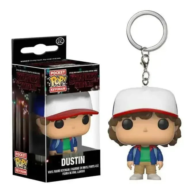 Minimum price Funko POP NEW Arrive  Keychain ELEVEN Demogorgon DUSTIN Barb Steve Robin  Keychain Toy Vinyl Figure Model Kid Toys