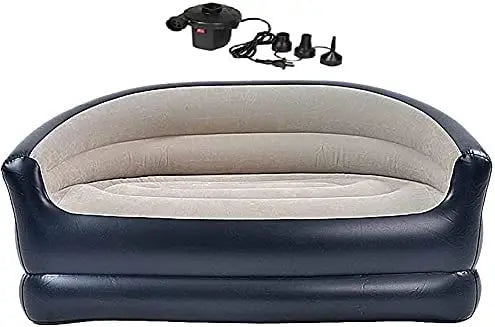 Inflatable Double Sofa Two-Seater Lounge Chair with Electric Air Pump for Indoor Living Room and Outdoor Backyard Camping Pic