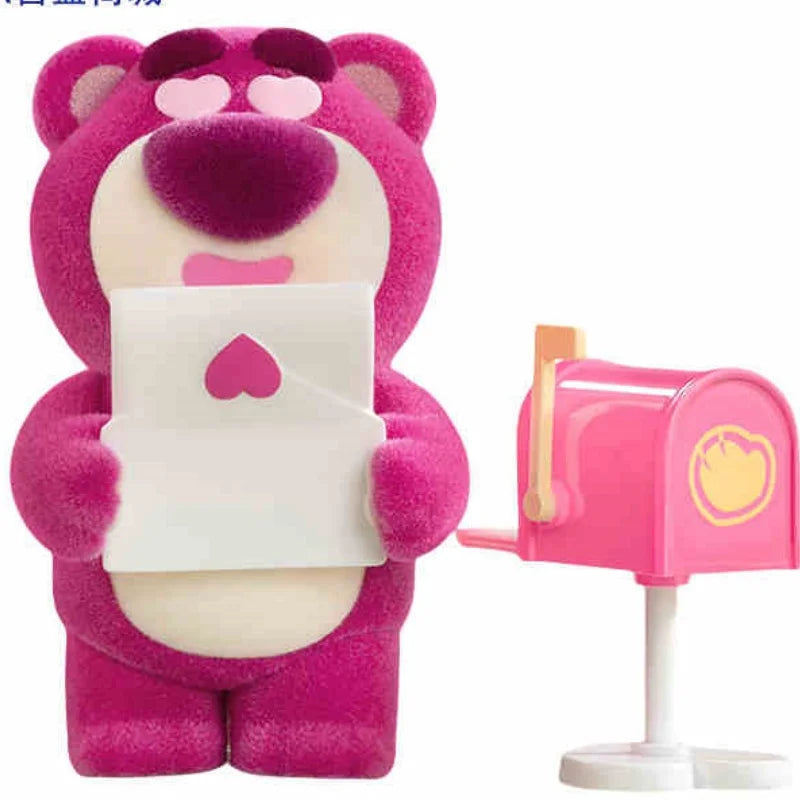 Disney Pixar Lotso Strawberry Bear Fantastic Dating Series Blind Box Tide Play Action  Figures Kawaii Doll Ornament Trendy Gift