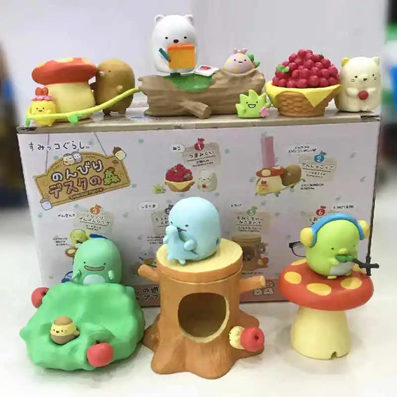 Miniature Sumikko Gurashi Table Storage Organization Pen Holder Glasses Stand Ornaments Blind Box Collection Kids Toy Gifts