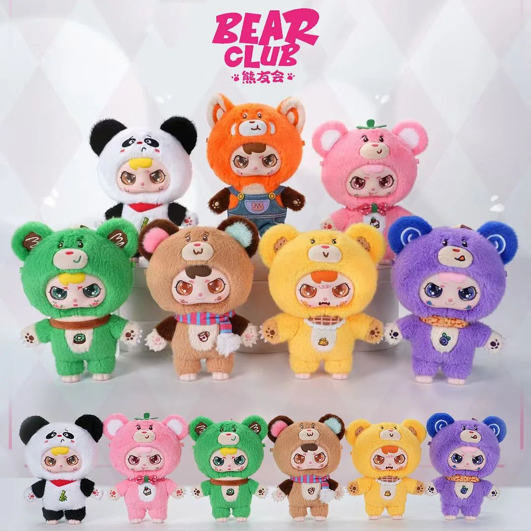 Bear Club Baby Three Cute Lovely Doll Toy Blind Box Bag Bendants Ornaments with Fruity Odour Collectible Kids Birthday Gifts