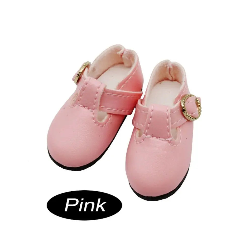 PU Leather 4.6cm Colorful Shiny Sneakers Shoes Doll 1 Pair Doll PU Leather Shoes Cute Mini Leather Boots Kids Gifts