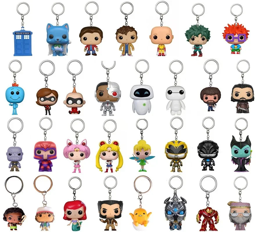 FUNKO Keychains all Albuses Dumbledorer Ron Granger Dobby LORD VOLDEMORT Vinyl Action Figure Toys Bobble Head Keychain