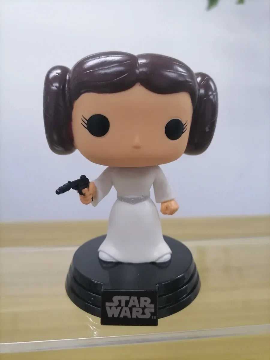 FUNKO POP Vinyl Figurine Star Wars Princess Leia Bobble-Head Model Toy Collection Action Figure Table Ornaments