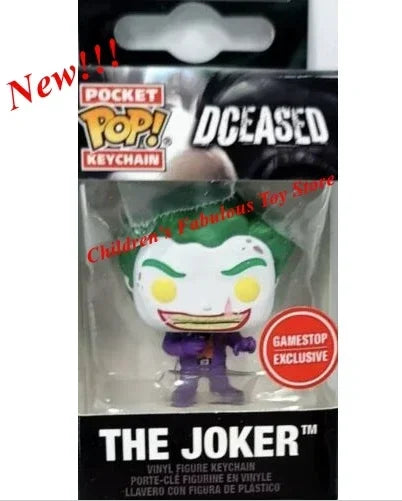 NEWest FUNKO Pocket Keychains joker series harley quinn Roller skating PENNYWISE chucky joker keychains Action Figure Toys