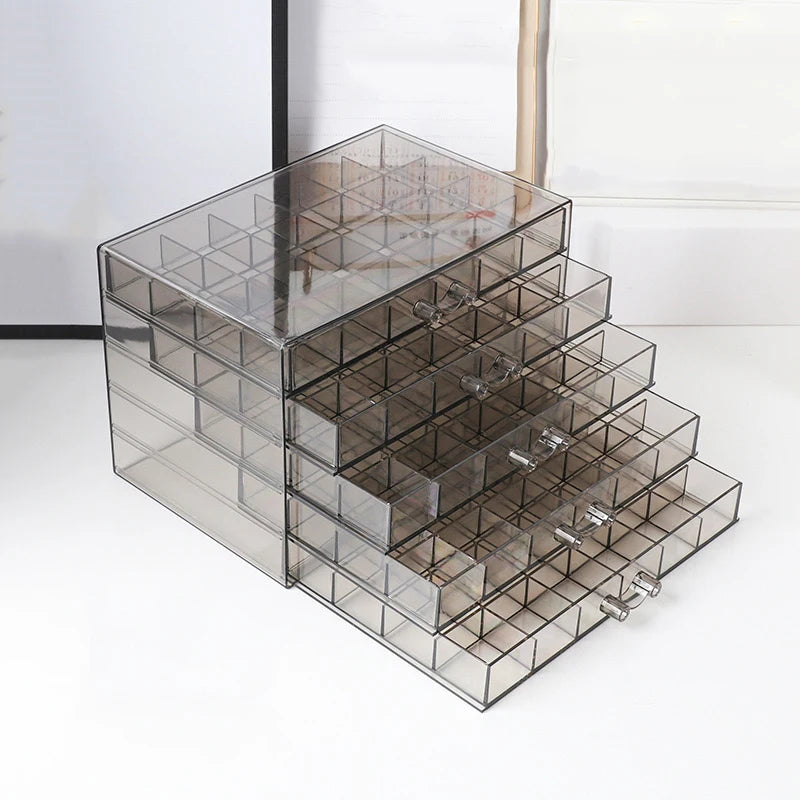 1pc, Five-layer Jewelry Storage Box, Color Is Divided Into: Transparent, Gray, Can Be Used For: Jewelry, Storage