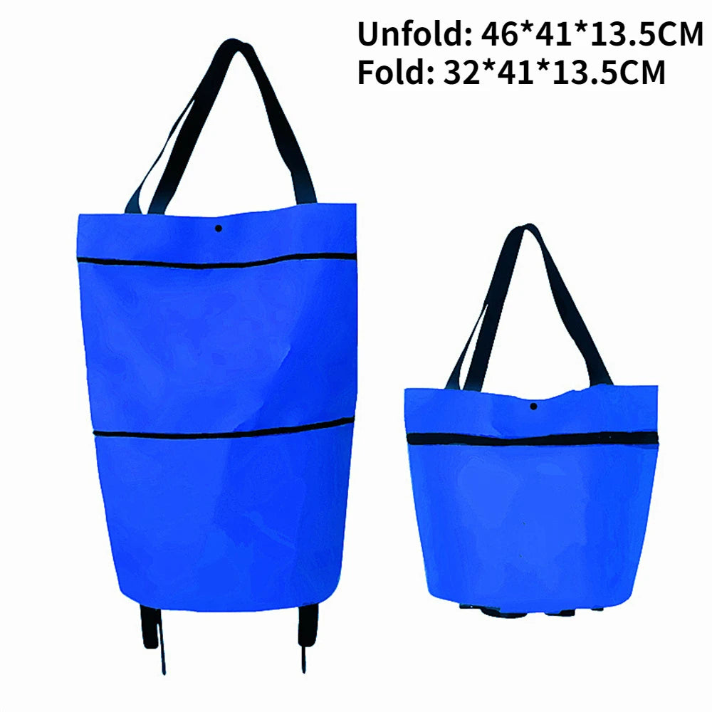 Small Pull Cart Portable Shopping Food Organizer Trolley Bag On Wheels Bags Folding Shopping Bags Buy Vegetables Bag Tug Package