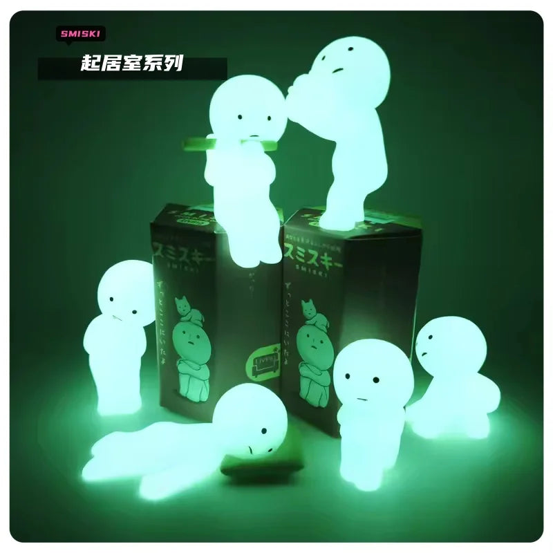 SMISKI Living Room Series Luminous Elf Glowing Doll Blind Box Exquisite Desktop Decoration Cute Doll Toy Model Surprise Box Gift