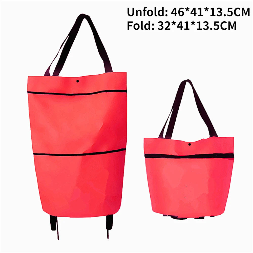 Small Pull Cart Portable Shopping Food Organizer Trolley Bag On Wheels Bags Folding Shopping Bags Buy Vegetables Bag Tug Package