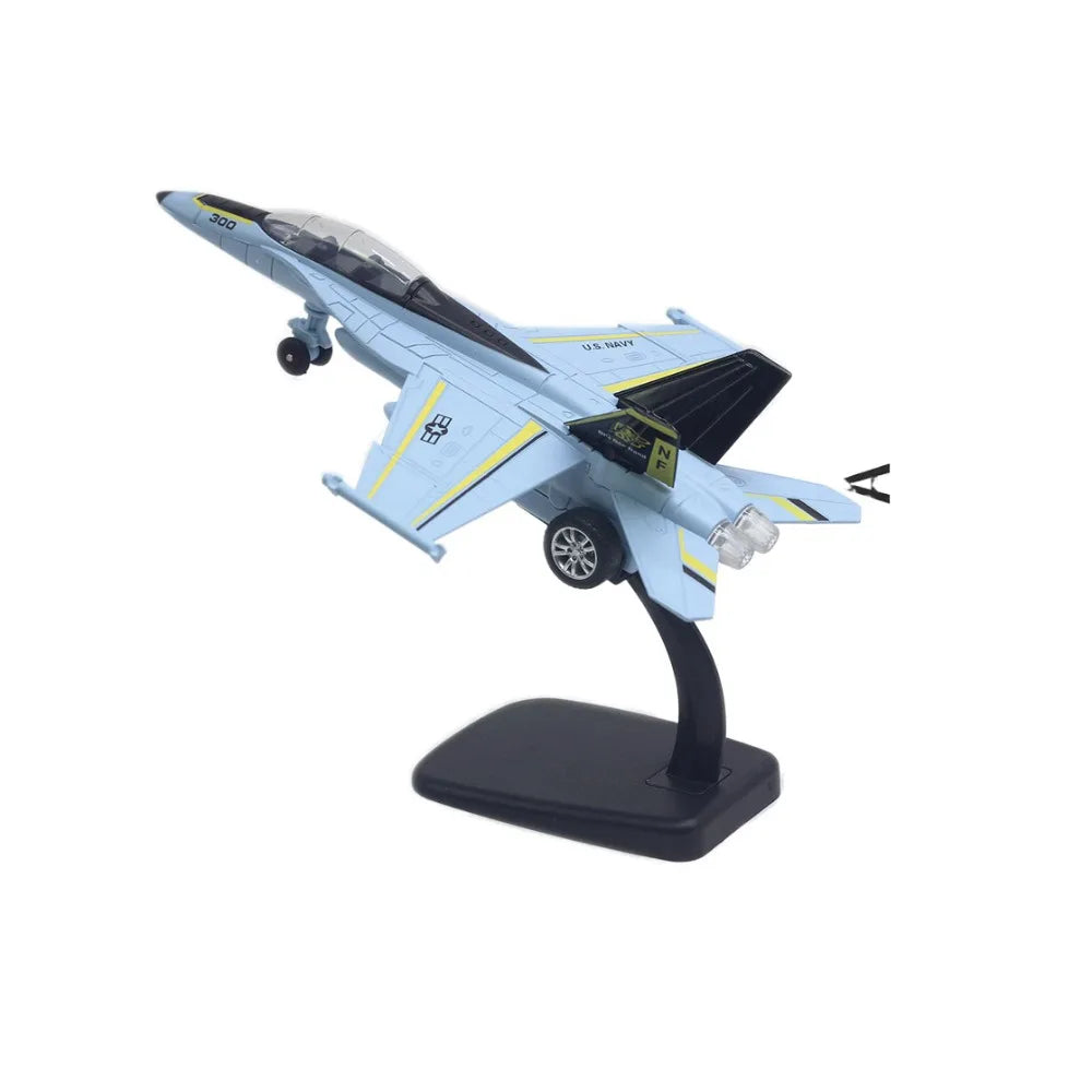 Pullback & Go Jet Rafale Fighter Aircraft Toy with Light Sound Diecast F16 F22 F35 Aviao Plane Model Kid Boy Gift