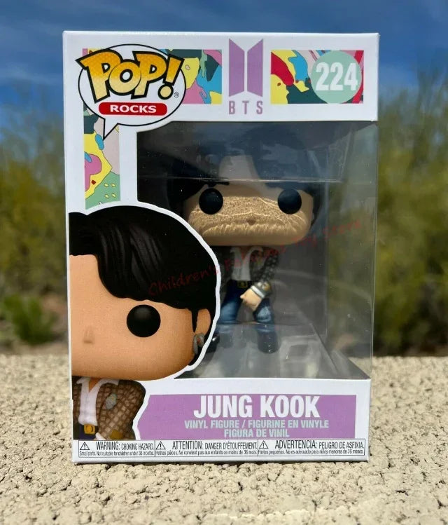 NEW Funko POP Stars Singers Men's Team V#223 #218 #219 #220 #221 KOOK#224 JIMIN#222 Action Figure Collection Toys Model for Gift