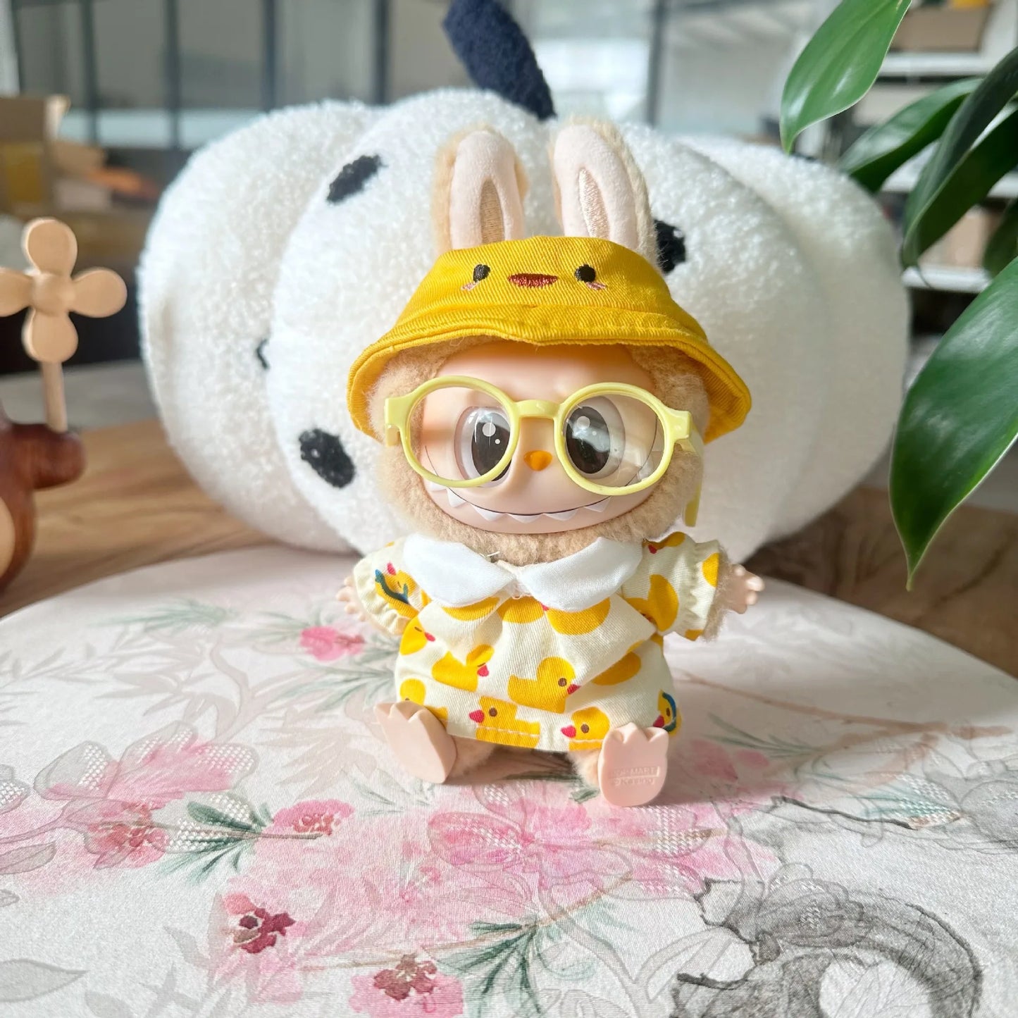 17cm Labubu I II Idol Dolls Cute Mini Plush Doll'S Clothes Korea Kpop Exo Idol Dolls Overalls Clothing DIY Accessories Gifts