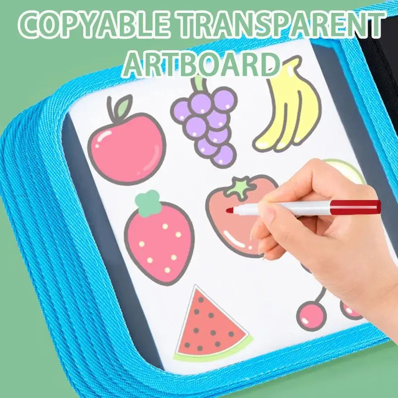 Erasable Doodle Book for KidsToddlers Toys Reusable Drawing Pads with 12 Watercolor Pens Preschool Toy Trip Writing Painting Set