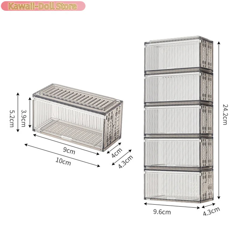 Colorful Storage Box Acrylic Dustproof Cabinet Household Transparent Display Stand For Figures Organizer